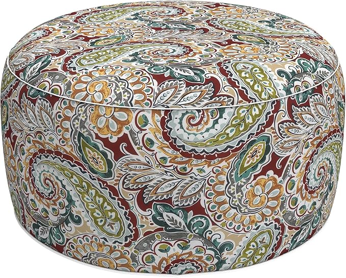 LVTXIII Outdoor Inflatable Ottoman, Fade-Resistant Round Footrest Stool D31”x by LVTXIII