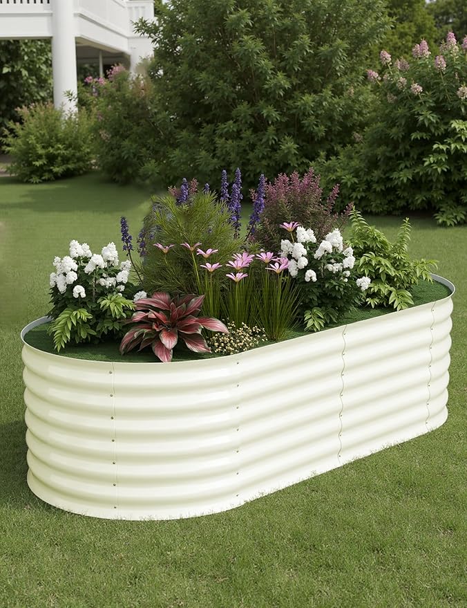 GarveeLife 6x3x2 ft Galvanized Raised Garden Bed by GarveeLife