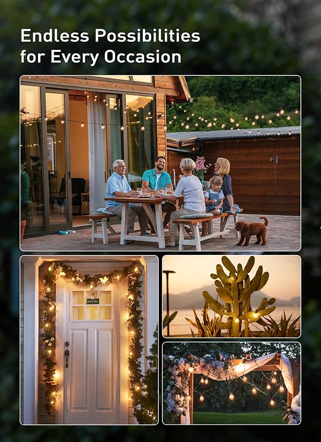 Brightown 30FT LED Outdoor String Lights, Plug-in Waterproof Patio Lights - Image 4