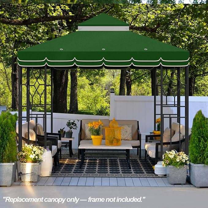 10x10 Canopy Replacement Top Double Tiered Gazebo Cover - Image 6