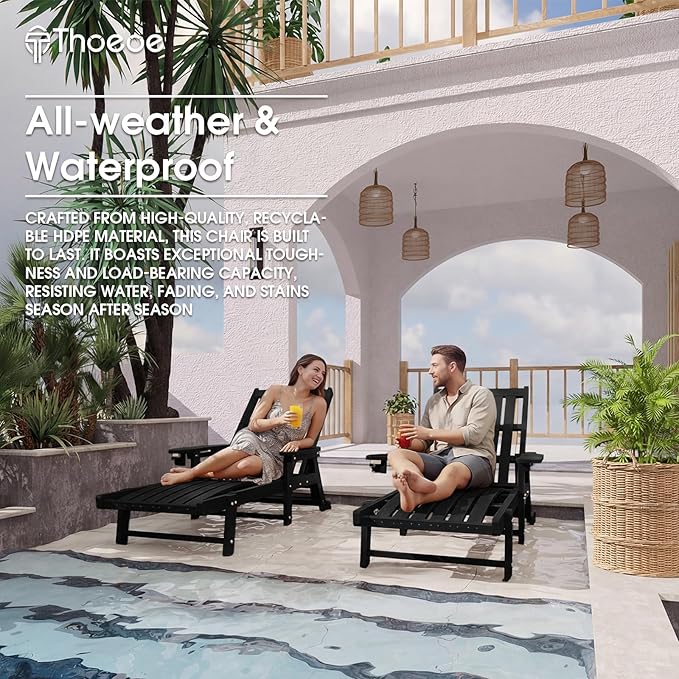 Patio Chaise Lounge Chair, Oversized Lounge Chair Outdoor - Image 7