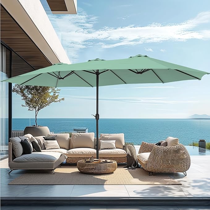 PHI VILLA 15ft Large Patio Umbrellas by PHIVILLAThepioneerofcomfortablehouseholdsupplies