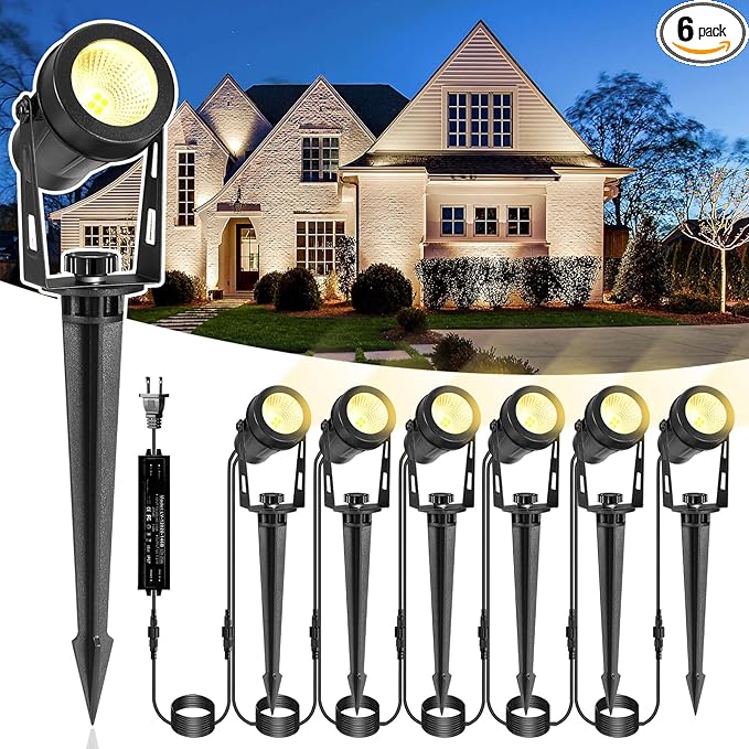 ALOVECO Low Voltage Landscape Lights, 6 Pack LED Spot Lights Outdoor by ALOVECO