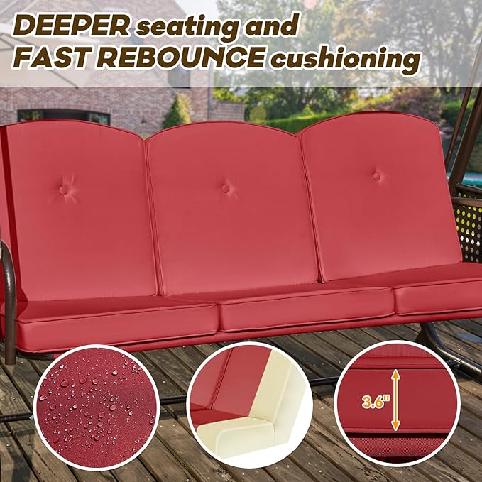 3 in 1 Outdoor Porch Swing - Image 6