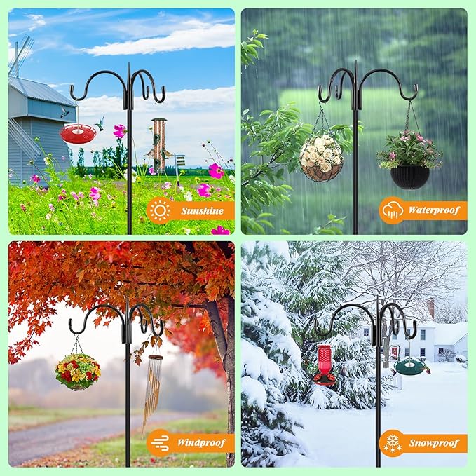 FEED GARDEN 92" Squirrel-Proof Bird Feeder Pole - Image 5
