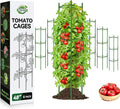 Halatool 6 Pack Tomato Cages for Garden, 48 Inch Adjustable Tomato Cage Plant by HALATOOL