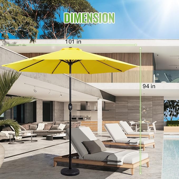 Backyard Expressions 9 ft. Patio Umbrella, Market Table Umbrella w/Tilt and - Image 5
