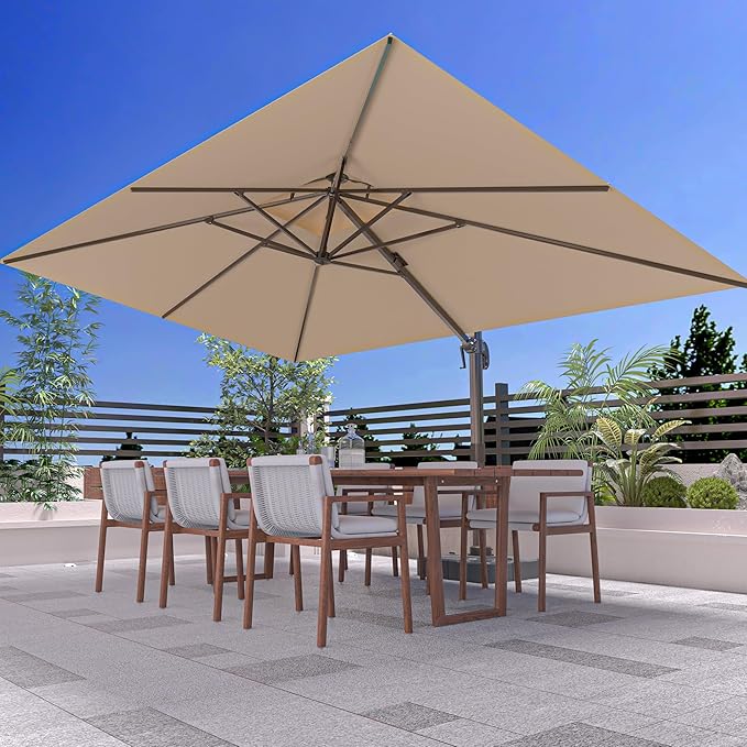 9' X 12' Cantilever Outdoor Patio Umbrellas - Image 8