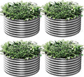 4 Pack 3x3ft Round Galvanized Raised Garden Bed Outdoor, Metal Garden Bed by Mostmahes