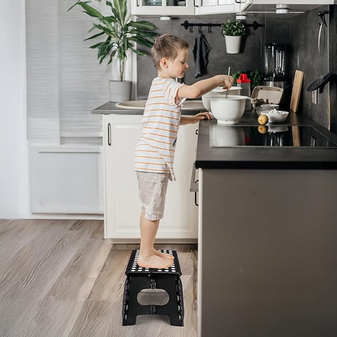 Delxo Folding Step Stool for Kids and Adults, 15-Inch Extra Wide 9 Inch Height - Image 3
