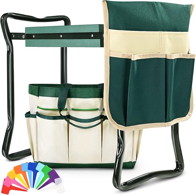 KVR Garden Bench for Kneeling and Sitting Foldable Garden Kneeler and Seat by KVR