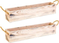 20" Rectangular Rustic Wood Planter by Unknown