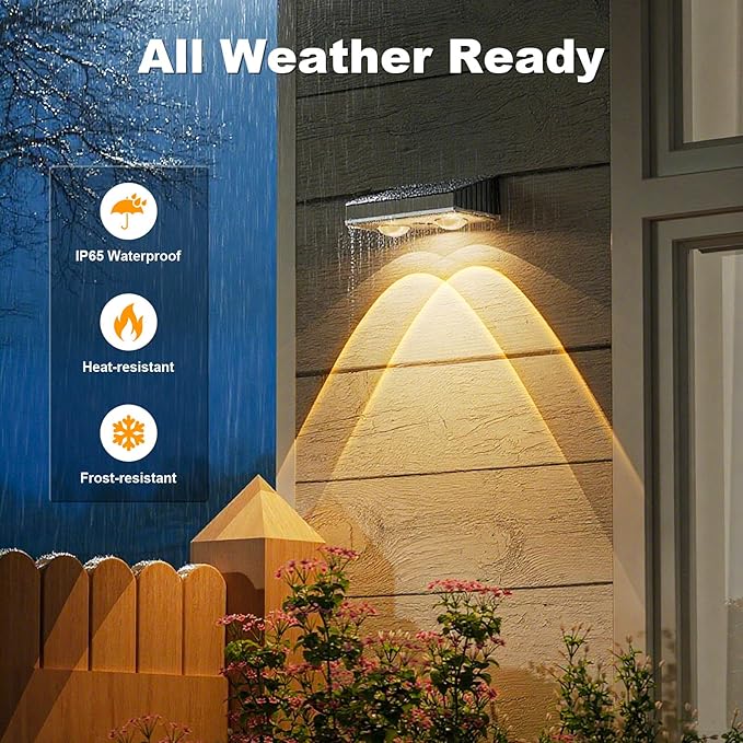 NIORSUN Solar Fence Lights, 24 Pack Deck Light, Led Lights Warm White Outdoor - Image 6