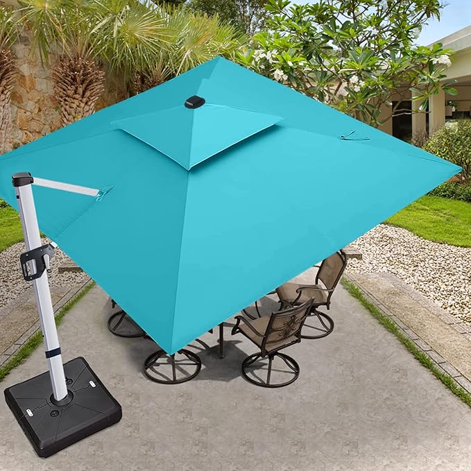 ABCCANOPY Patio Umbrella Cantilever Double Top Outdoor Offset Umbrella - Image 7