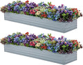 2 Pack 8x2x1FT Galvanized Raised Garden Bed Kit, Outdoor Metal Planter Box by Meberam
