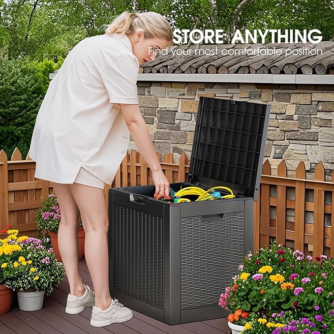 Outdoor Storage Box, Resin Deck Boxes Indoor and outdoor, Waterproof Storage - Image 7