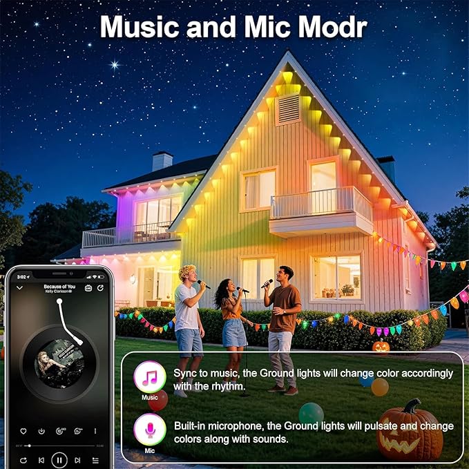 200FT Permanent Outdoor Lights for House Waterproof, IP67 LED Eave Lights - Image 5