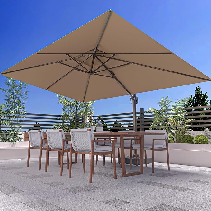9' X 12' Cantilever Outdoor Patio Umbrellas - Image 8