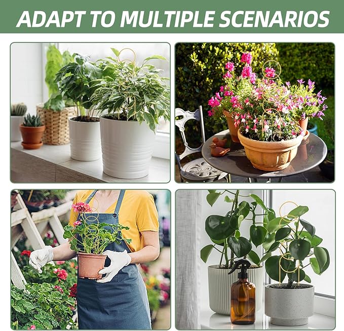 17.5 Inch Indoor Plant Trellis for Climbing Plants, Metal Trellis, Small Garden - Image 7