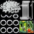 250 Pcs Tomato Clips, Plant Support Clips and J Tomato Hooks, Plastic Trellis by Unves