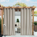 NICETOWN Outdoor Curtains for Patio Waterproof 108 inches Long 2 Panels by NICETOWN