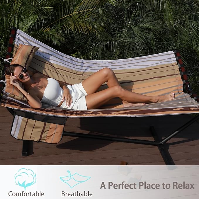TegerDeger 12FT 2 Person Hammock Large Hammock 450LB Capacity - Image 2