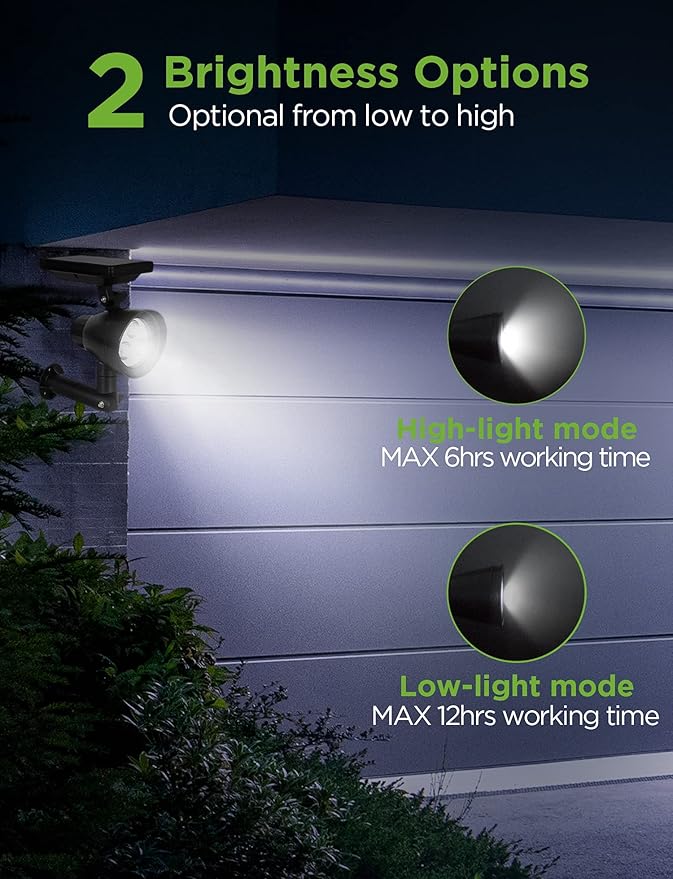 InnoGear Solar Lights for Outside, Outdoor Landscape Spotlight Waterproof - Image 2
