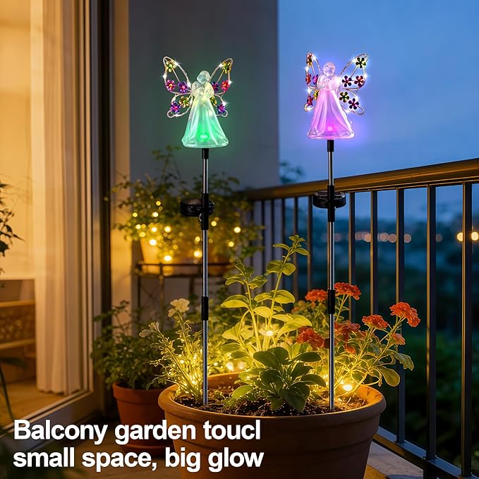 Angel Solar Lights for Cemetery Memorial Gift Grave Decorations Solar Angel - Image 7
