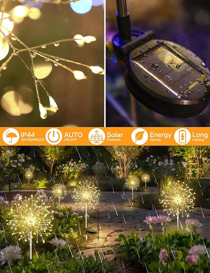 suddus Solar Garden Lights Outdoor Waterproof Decorative, Solar Fairy Lights - Image 5