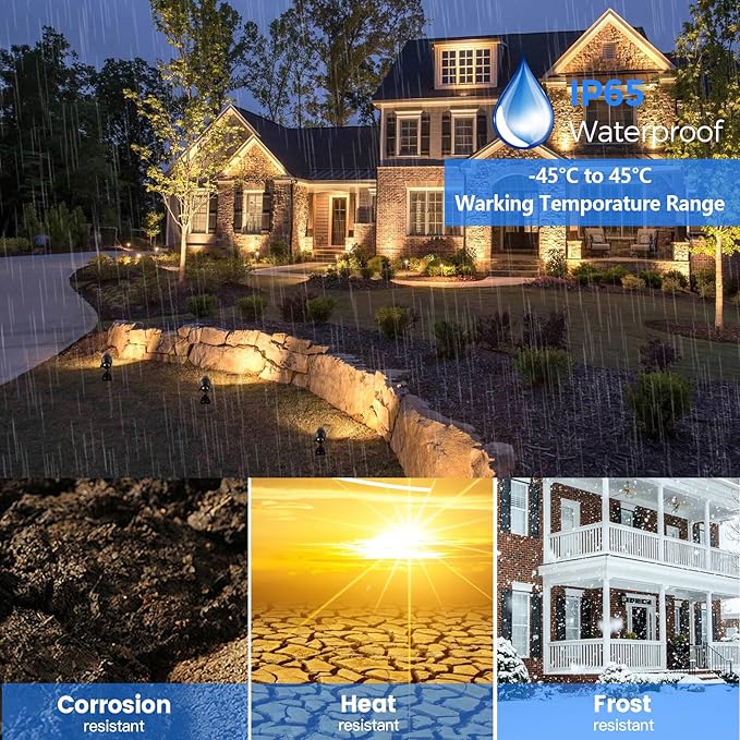 Gardencoin Solid Brass Outdoor Landscape Spotlights, 12V Heavy Duty Low Voltage - Image 7