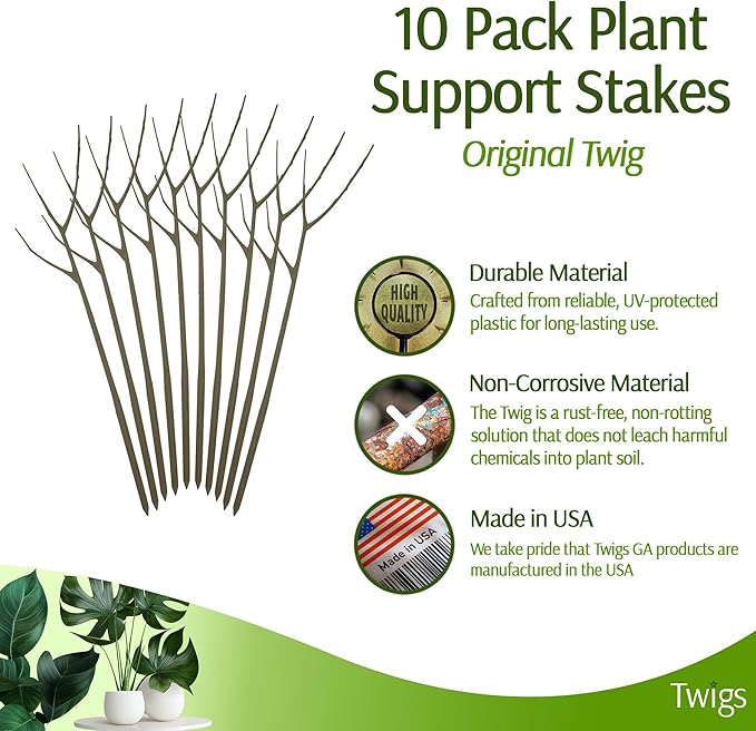 Plant Support Stakes for Indoor & Outdoor Use, Durable Trellis Alternative for - Image 2
