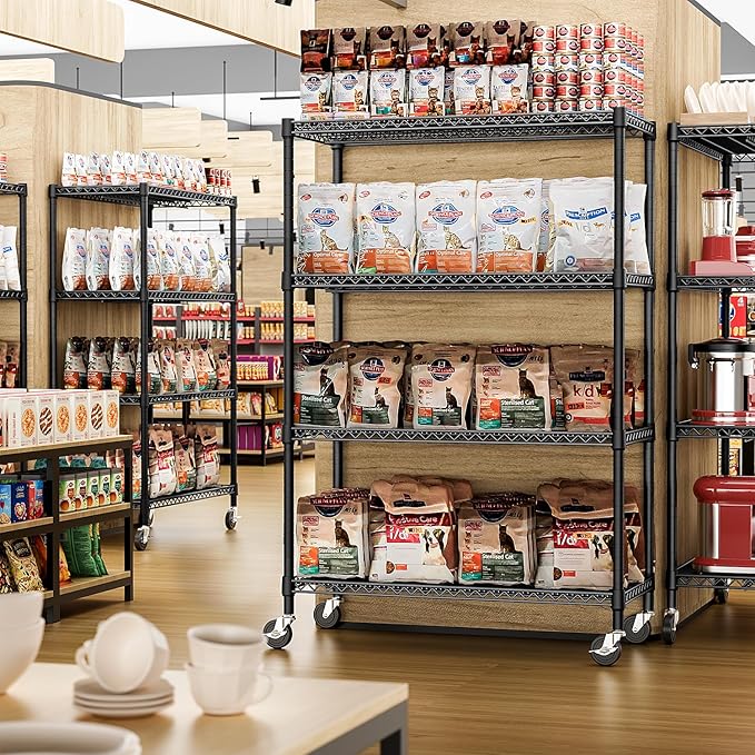 IZEUK Garage Shelving Wide Storage Shelves 4 Tier Metal Shelves 3200 LBS Heavy - Image 2
