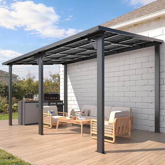 AECOJOY 14' x 8' Outdoor Hardtop Metal Gazebo by AECOJOY