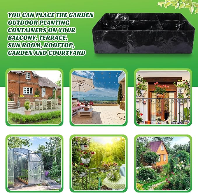 Woanger 8 Pcs 35 Gallon Fabric Raised Garden Bed Garden Bags to Grow Vegetables - Image 5