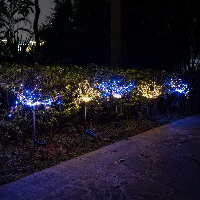 HELESIN Christmas Outdoor Solar Garden Lights, 105 LED Solar Powered Decorative - Image 7