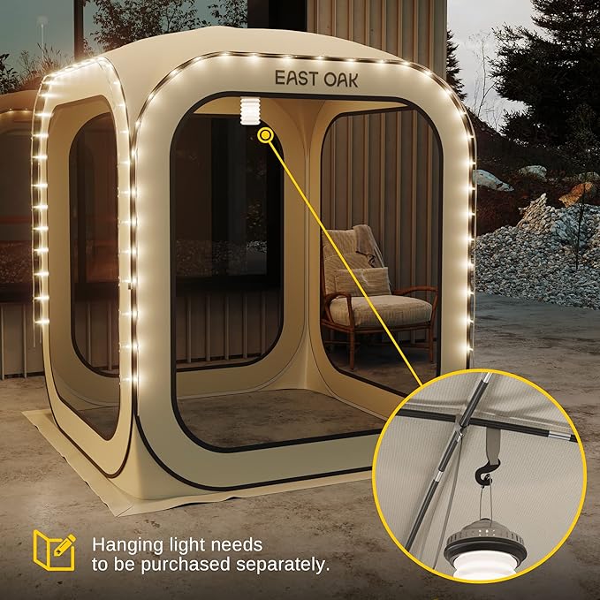 East Oak Screen House Tent Pop-Up, Portable Screen Room Canopy Instant Screen - Image 8