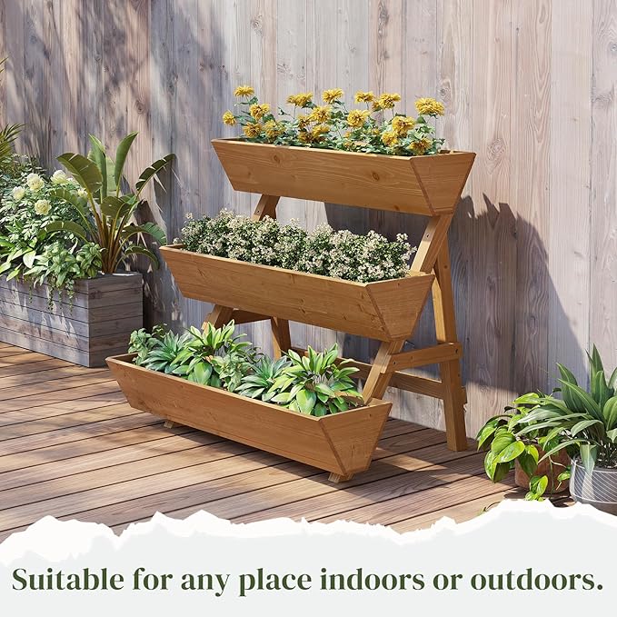 3-Tier Wooden Vertical Raised Garden Bed - Image 6