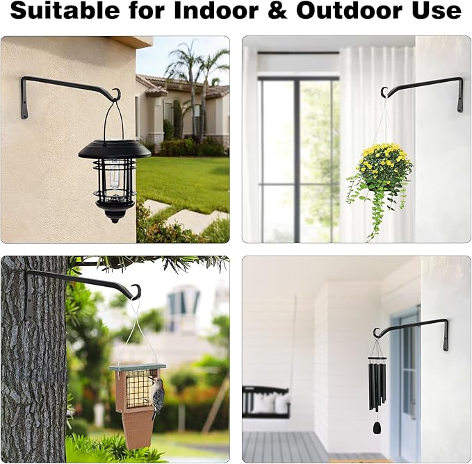 Gtongoko 2 Pack 12 Inch Metal Plant Hangers Wall Hooks - Image 5