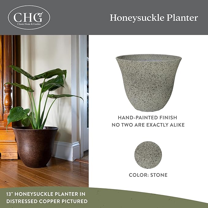 Classic Home and Garden Honeysuckle Resin Planters - Image 2