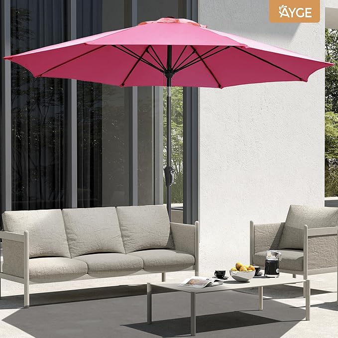 Ayge 9FT Large Outdoor Patio Umbrella Market Table Umbrella-UV Resistant - Image 5