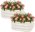 2-Pack 2x1ft Galvanized Raised Garden Bed, Outdoor Planter Bed, Metal Planter by Besebay