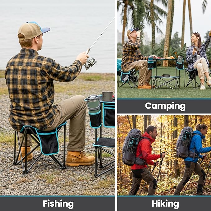 FUNDANGO Folding Tripod Stool, 2 Pack Lightweight Portable Fishing Chair - Image 5