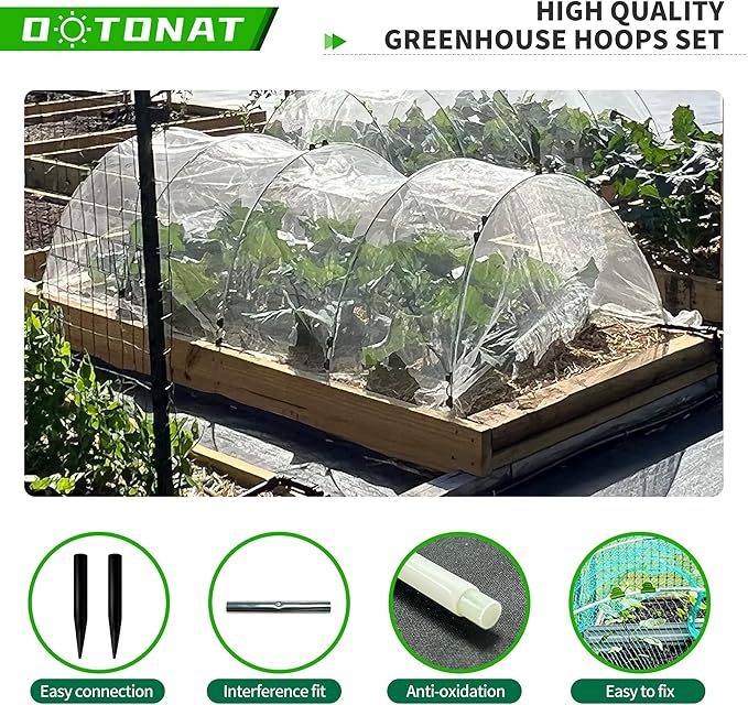 Garden Hoops for Raised Beds- Rust Free Fiberglass Frame Plant Hoops - Image 4