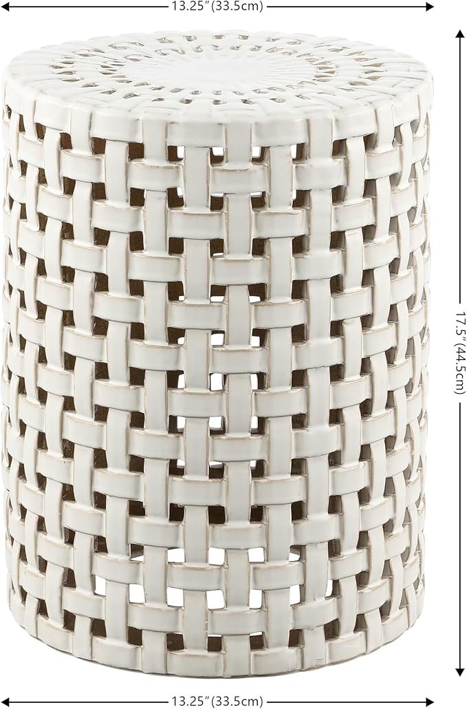 SAFAVIEH Home Collection Sayre Cream Ceramic 18-inch Decorative Accent Garden - Image 3