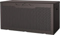 JUMMICO 100 Gallon Resin Deck Box, Waterproof Outdoor Storage Box by JUMMICO