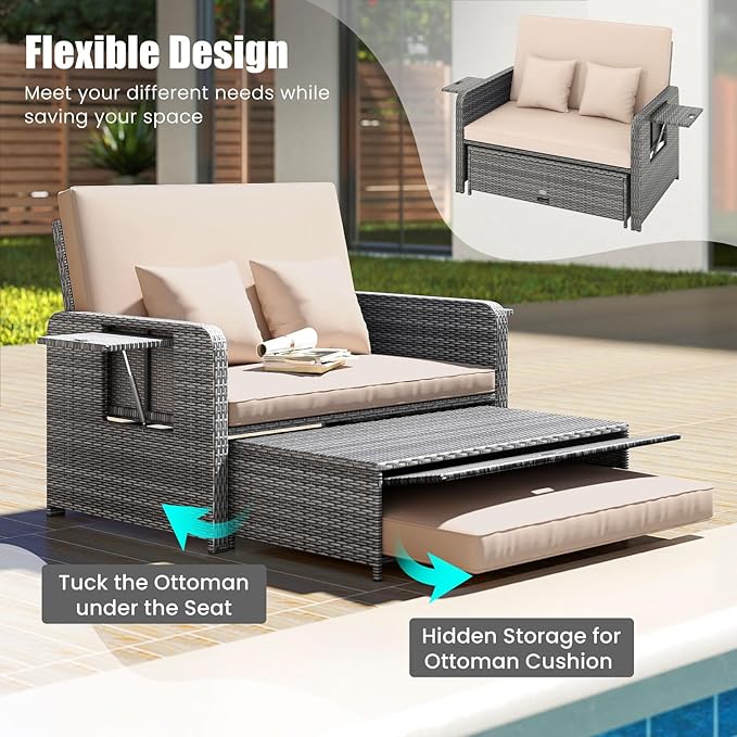 Tangkula Patio Rattan Daybed - Image 6