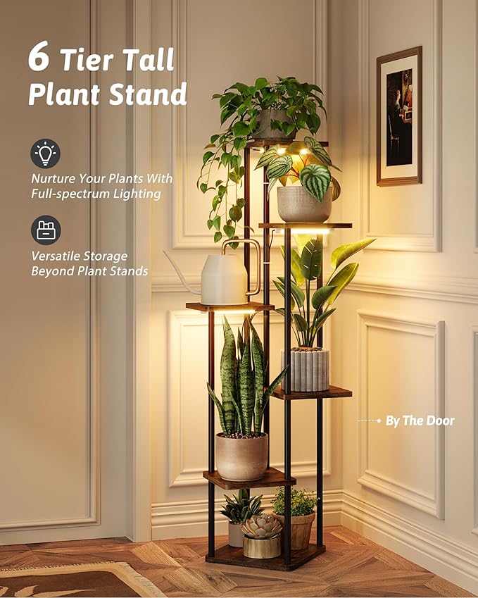 Corner Plant Stand Indoor 6 tiered plant shelf - Image 5
