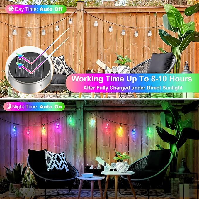 12Pack Outdoor Hanging Solar Lights - Image 3
