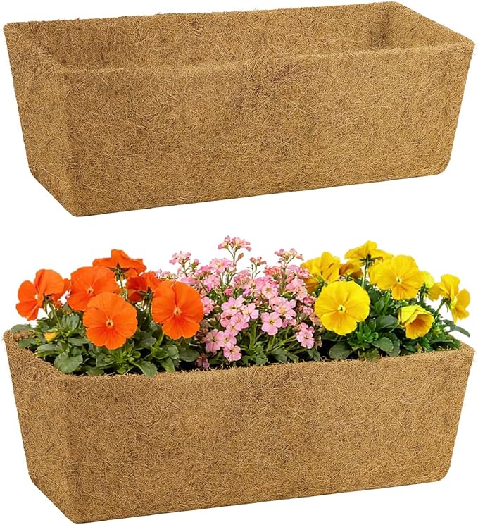24in Tapered Coco Liners for Window Planter Box by ANPHSIN