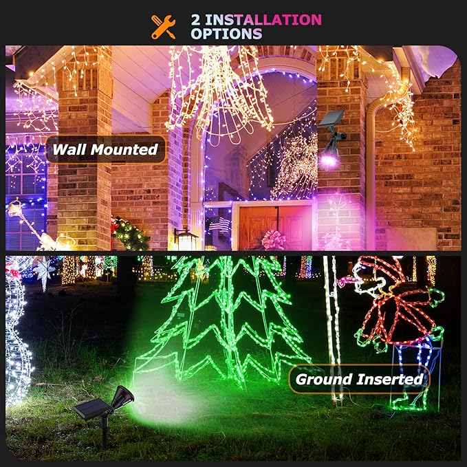 Solar Spotlights Outdoor Color Changing, 180°Adjustable Flag Pole Lights - Image 5